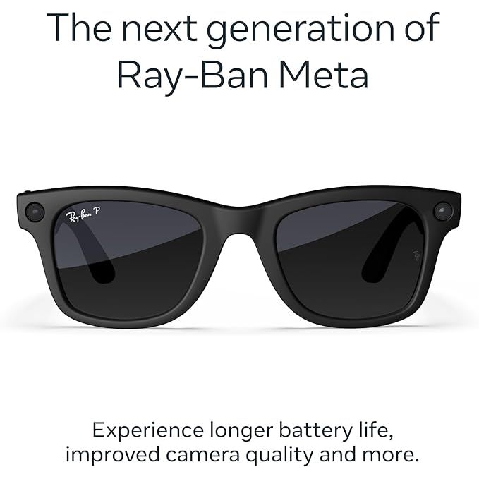Buy Meta,Ray-Ban Meta Wayfarer (Gen 2) – Matte Black Frame with Polarised Gradient Graphite Lenses (RW4012) - Gadcet UK | UK | London | Scotland | Wales| Near Me | Cheap | Pay In 3 | Smart Sunglasses